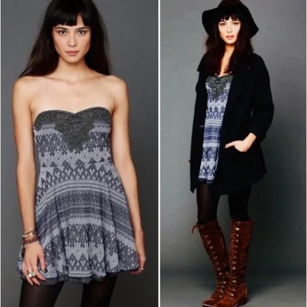 Free People Twinkle Twirl Dress Womens Medium Boho Whimsigoth Festival Y2k